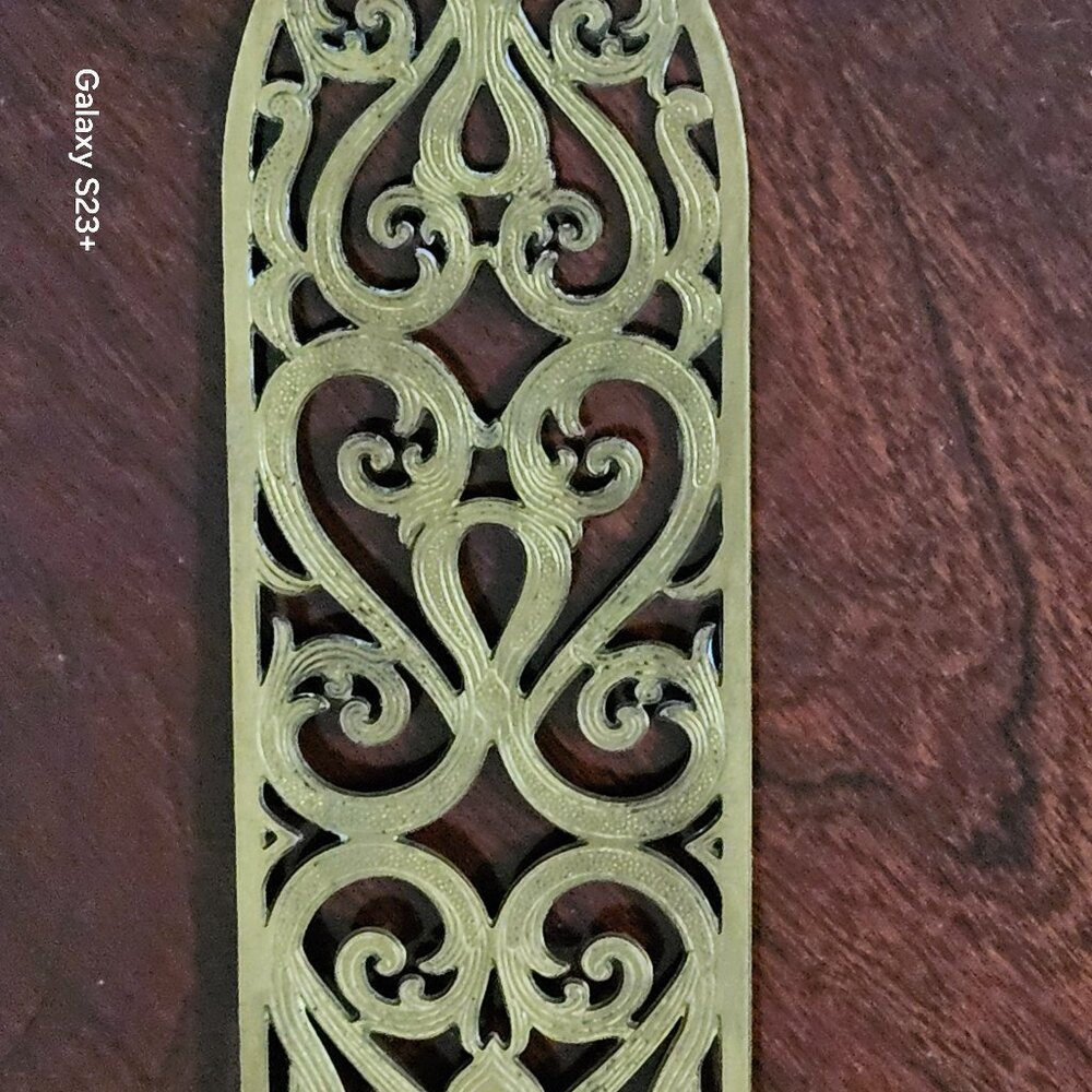RARE LUXURY JAY STRONGWATER TOPAZ FLEUR DE LIS BOOKMARK DESK ENAMEL CRYSTAL - Picture 4 of 12
